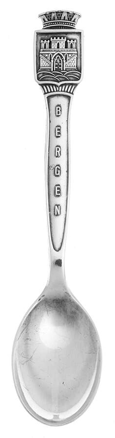 International Souvenir Spoons Bergen - No Box by Unknown Mfg Silver-1