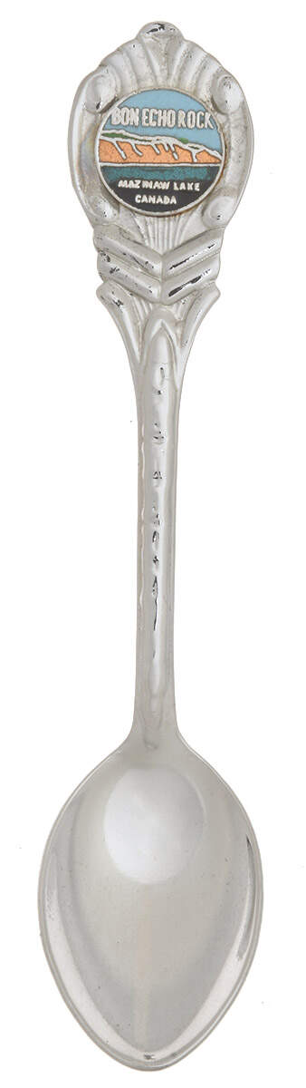 International Souvenir Spoons Bon Echo Rock,Mazinaw Lake,Canada - No Box by Unknown Mfg Silver-1