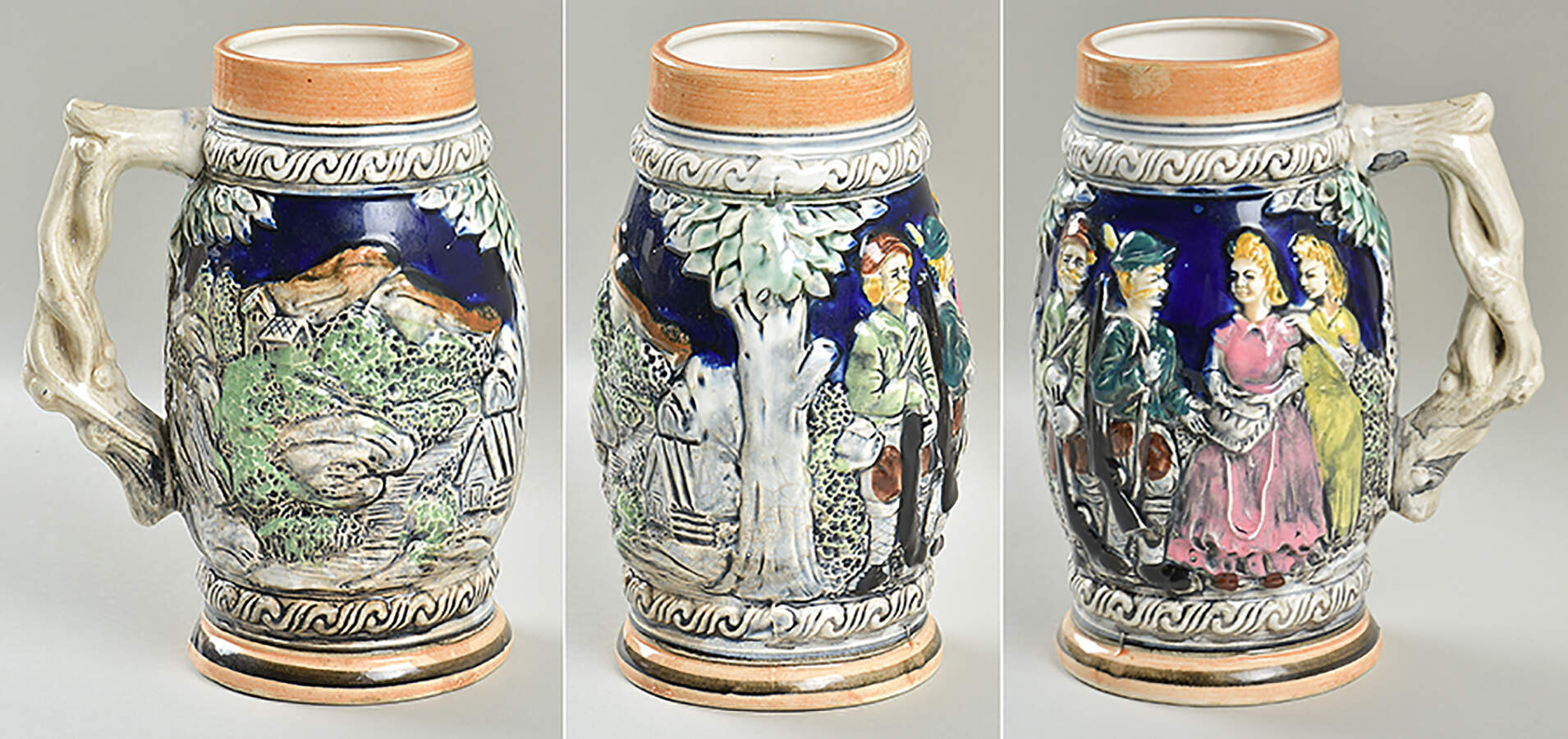Unknown Manufacturer Steins Alpine Scene-Hunters And Wives - No Box by Unknown Manufacturer-1