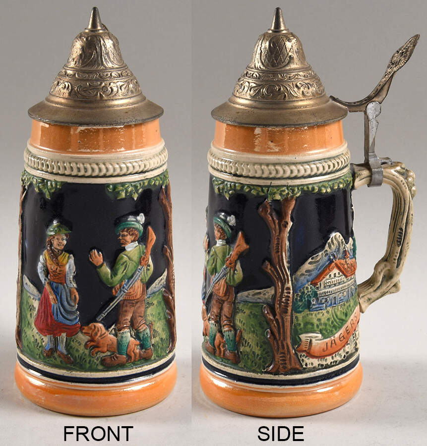 Unknown Manufacturer Steins Man & Woman Hunt, Jagers - No Box by Unknown Manufacturer-1