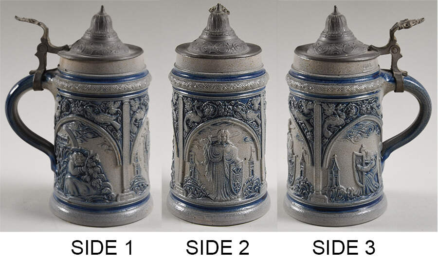 Unknown Manufacturer Steins Three Scenes Blue - No Box by Unknown Manufacturer-1