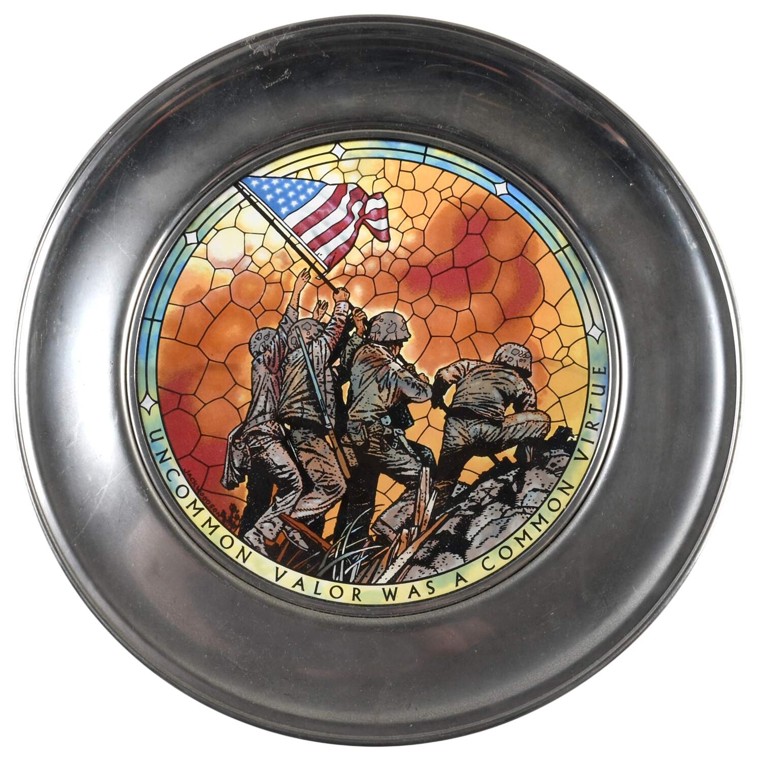 Memorial Commemorative Plates Iwo Jima - No Box by US Historical Society-1