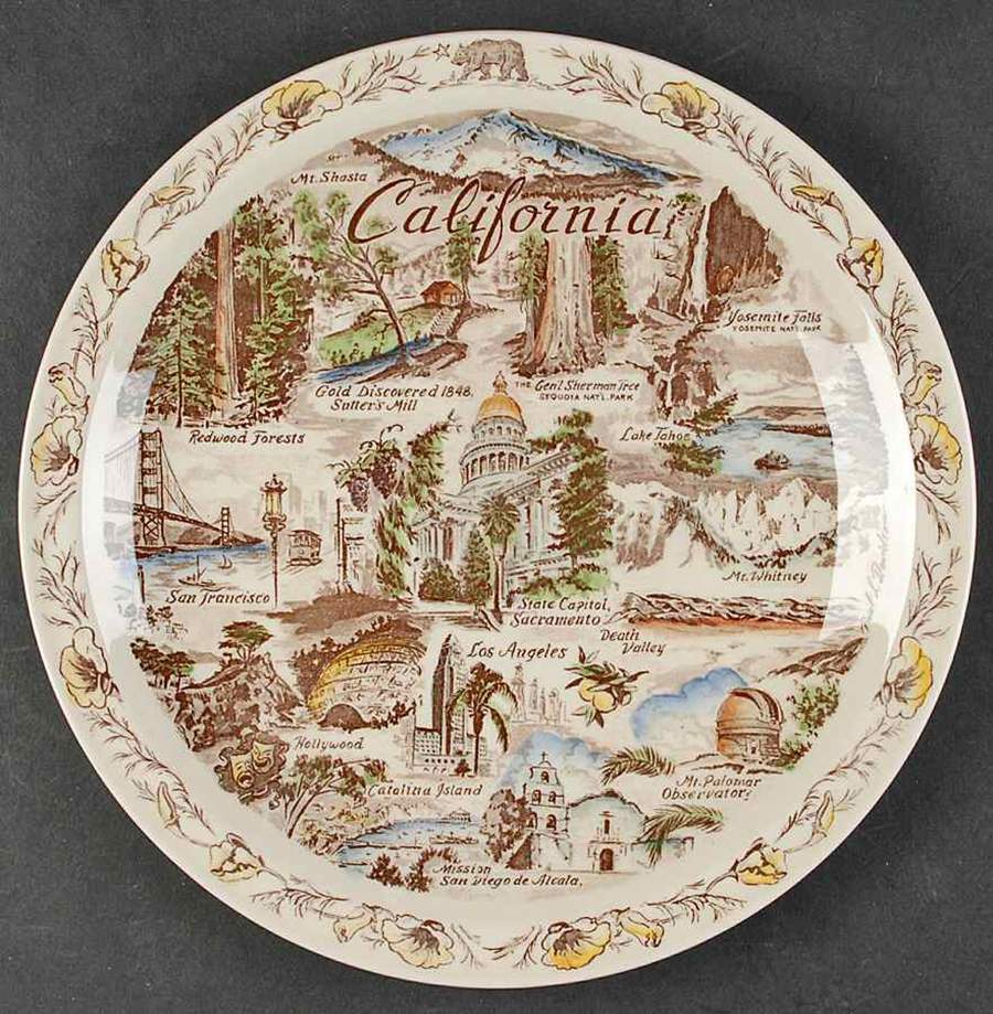 State Plate California - No Box-California Motif 2-Mult by Vernon Kilns-1