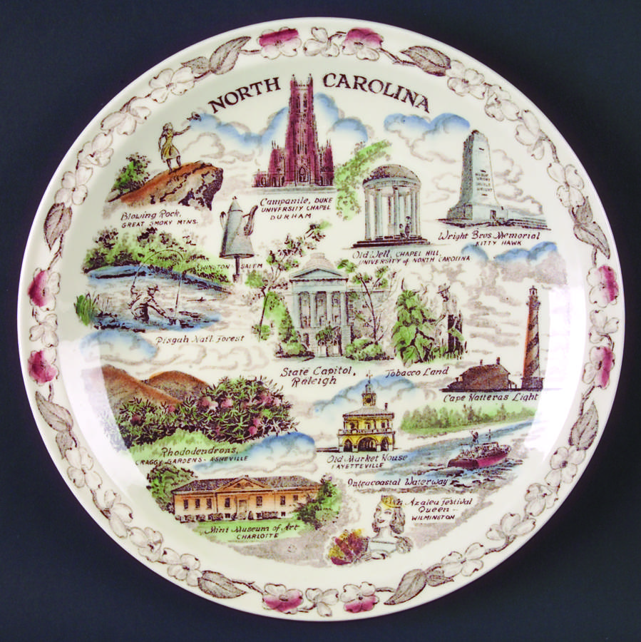 State Plate North Carolina - No Box-North Carolina 3-Multicolor by Vernon Kilns-1