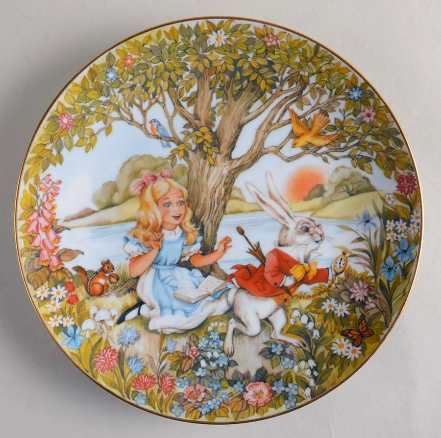 Alice In Wonderland Alice And The White Rabbit - No Box by Viletta-1