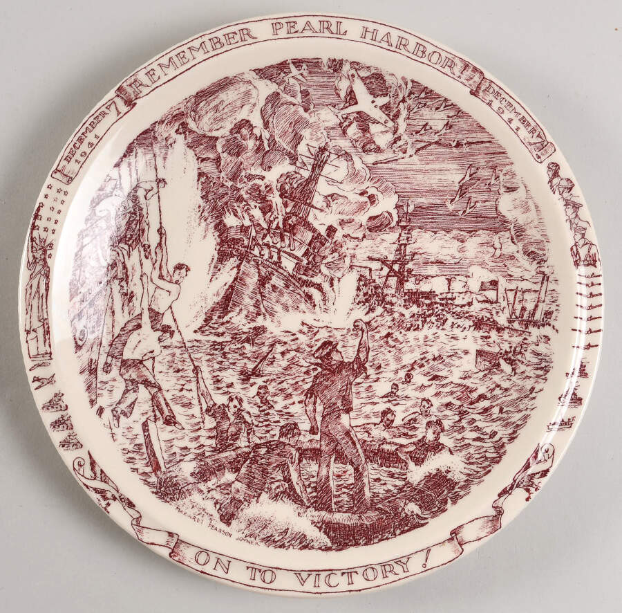 Vernon Kilns Plate Pearl Harbor - No Box by Vernon Kilns-1