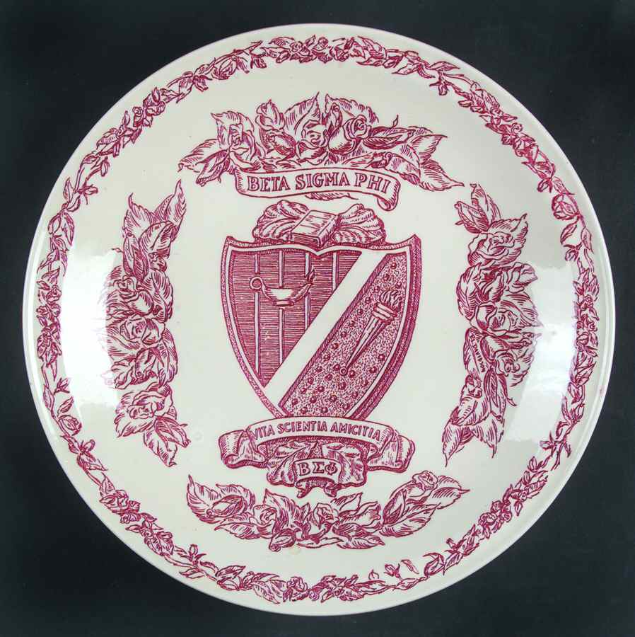 Vernon Kilns Plate Beta Sigma Phi - No Box by Vernon Kilns-1