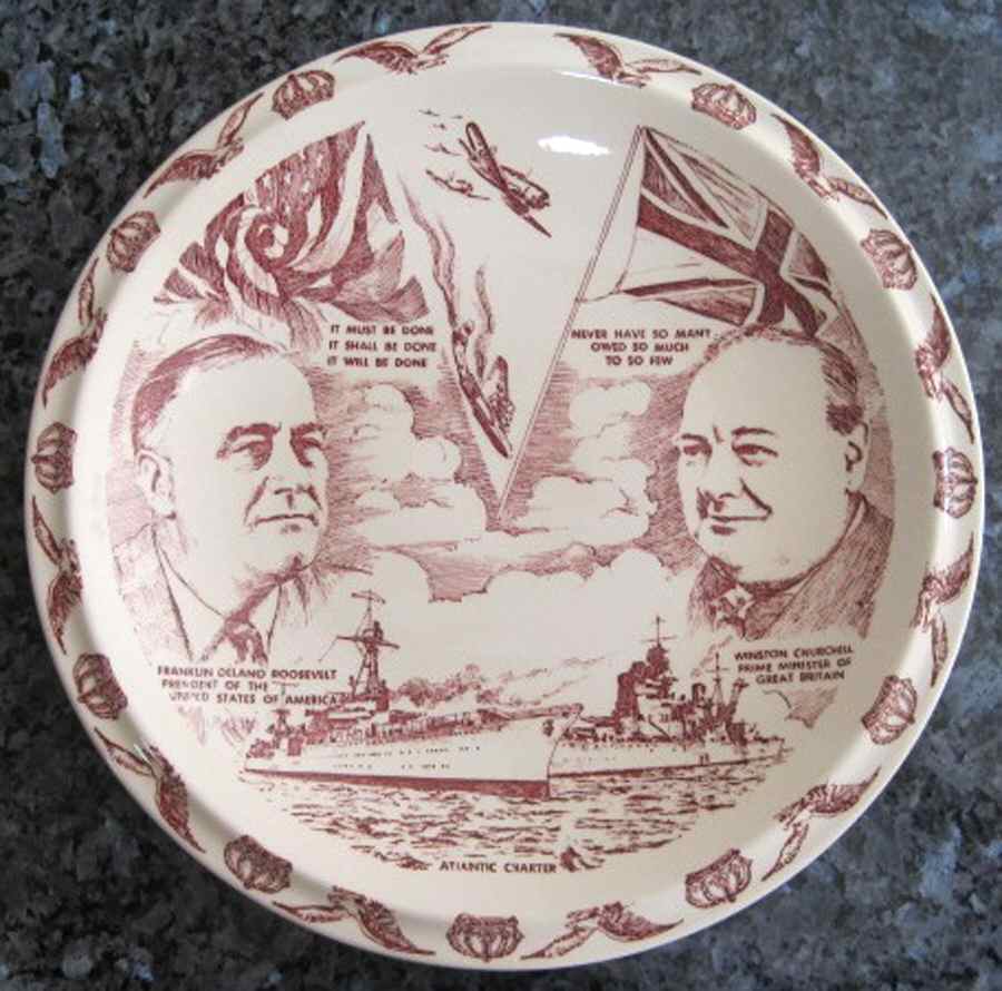 Vernon Kilns Plate Atlantic Charter - No Box 42 by Vernon Kilns-1