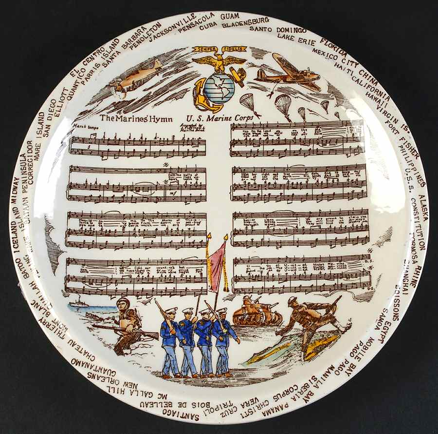 Vernon Kilns Plate The Marine Corps - No Box by Vernon Kilns-1
