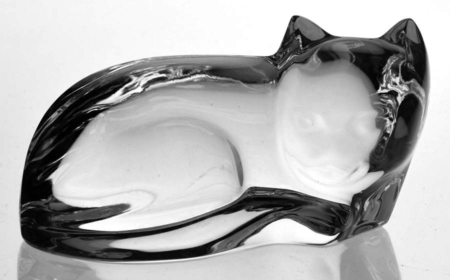 Val St. Lambert Figurines Cat-Curled Up-Large - No Box by Val St Lambert-1