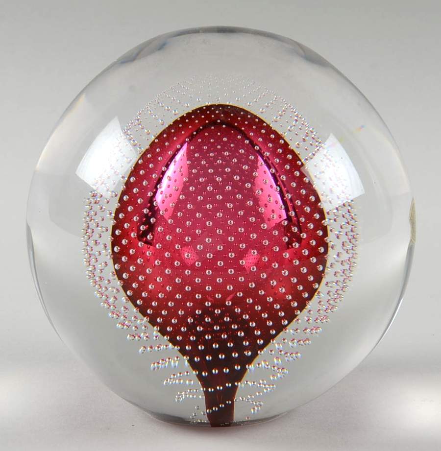 Val St. Lambert Figurines Symphony Red Paperweight  - No Box by Val St Lambert-1