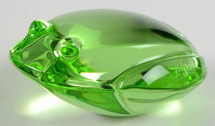 Val St. Lambert Figurines Frog-Green - Boxed by Val St Lambert-1
