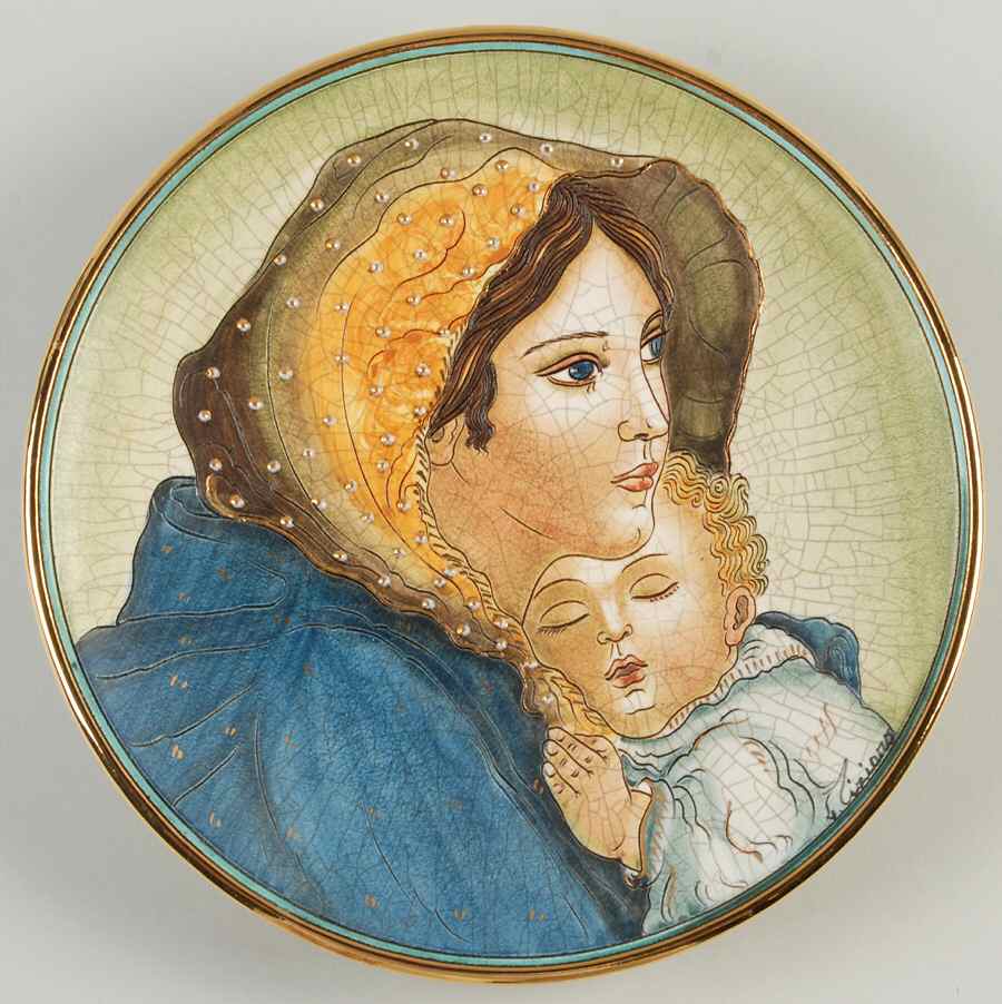 Veneto Flair Mothers Day Plate Madonna & Child - No Box by Veneto Flair-1