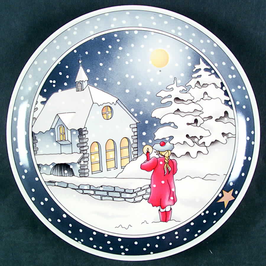 Christmas Plate Series #2 Midnight Mass - No Box by Villeroy & Boch-1