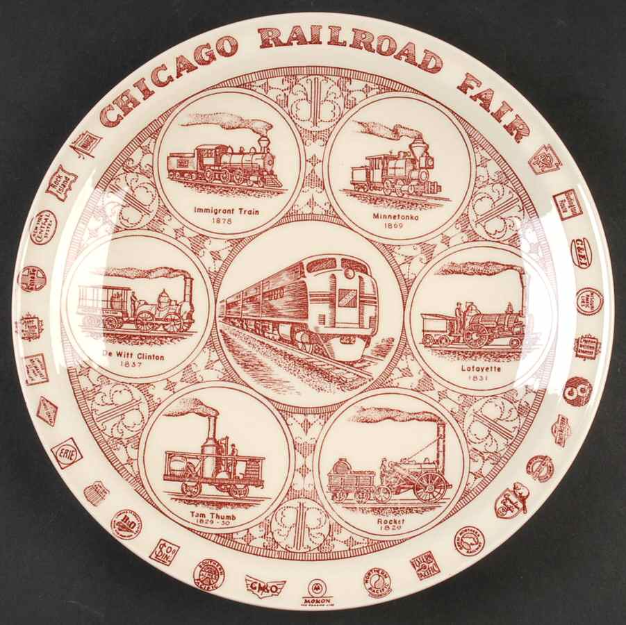 Railroad Chicago Railroad Fair - No Box by Vernon Kilns-1