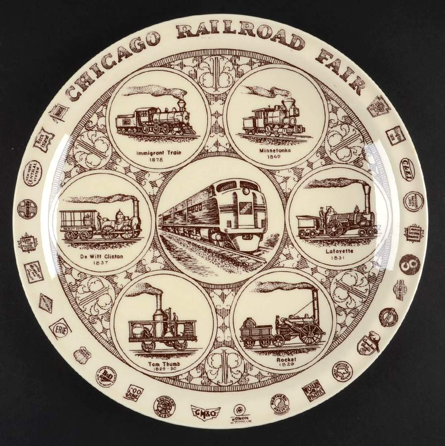 Railroad Chicago Railroad Fair - No Box by Vernon Kilns-1