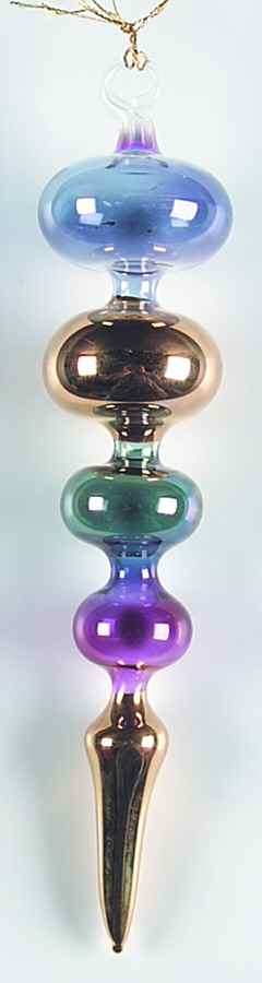 Vietri Crystal Christmas Ornament 4 Ball Spire - No Box by Vietri-1