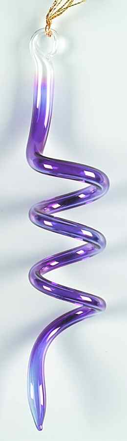 Vietri Crystal Christmas Ornament Purple Spiral - No Box by Vietri-1