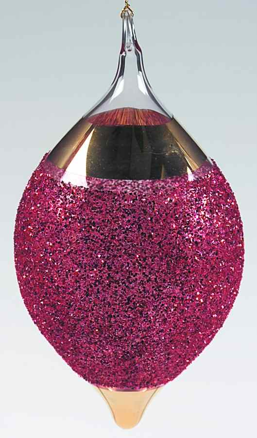 Vietri Crystal Christmas Ornament Gold W/Red Ornament - No Box by Vietri-1