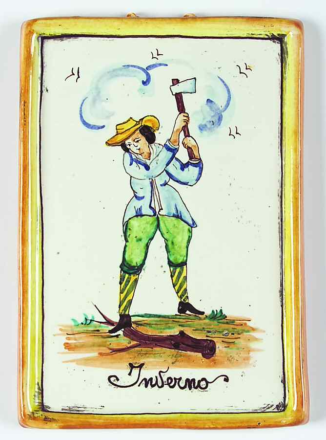 Four Seasons Plaque Winter-Inverno - No Box by Vietri (Italy)-1
