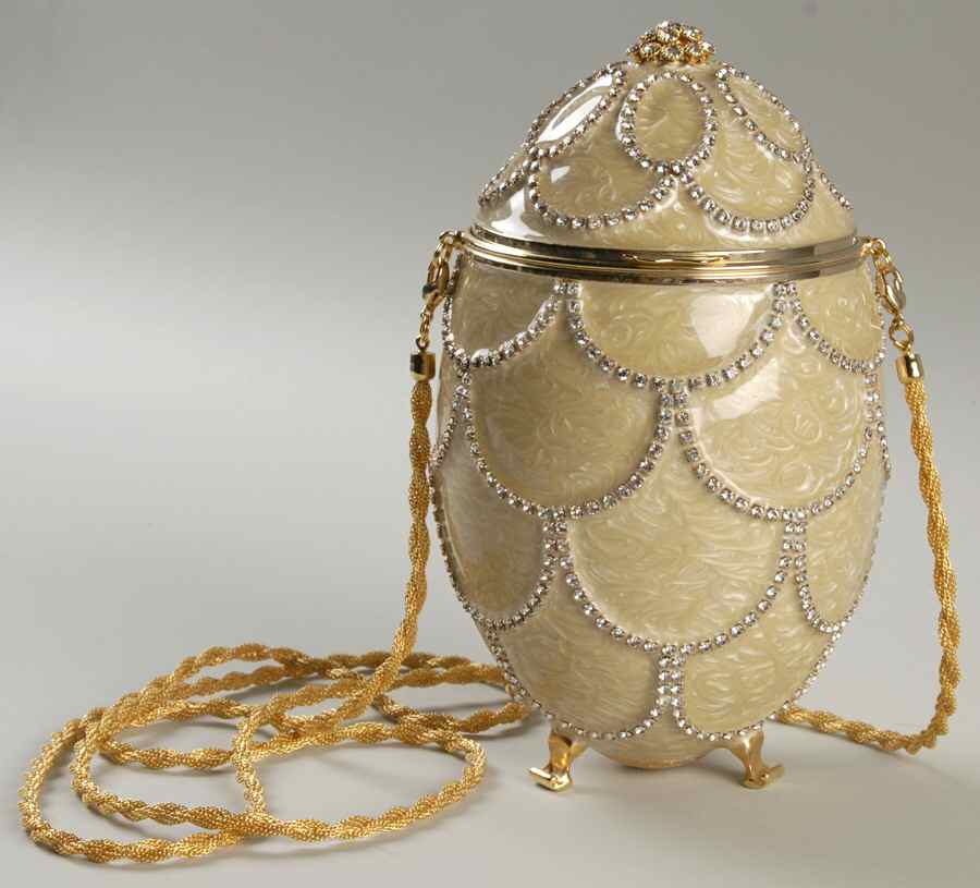 Vivian Alexander Evening Purse Scallops Sliver Pearl - No Box by Vivian Alexander-1