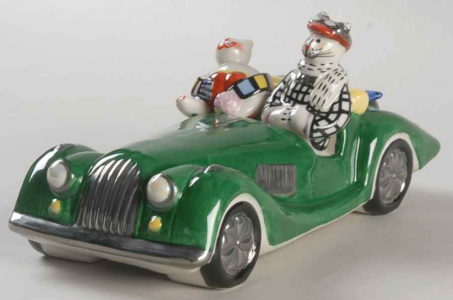 Benedikt Cats Automobile Oldtimer-Green - No Box by Villeroy & Boch-1