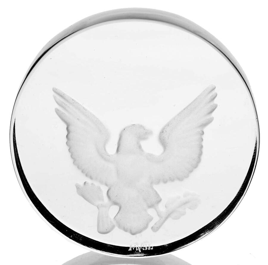 Val St Lambert Paperweight Federal Style Eagle - No Box by Val St Lambert-1