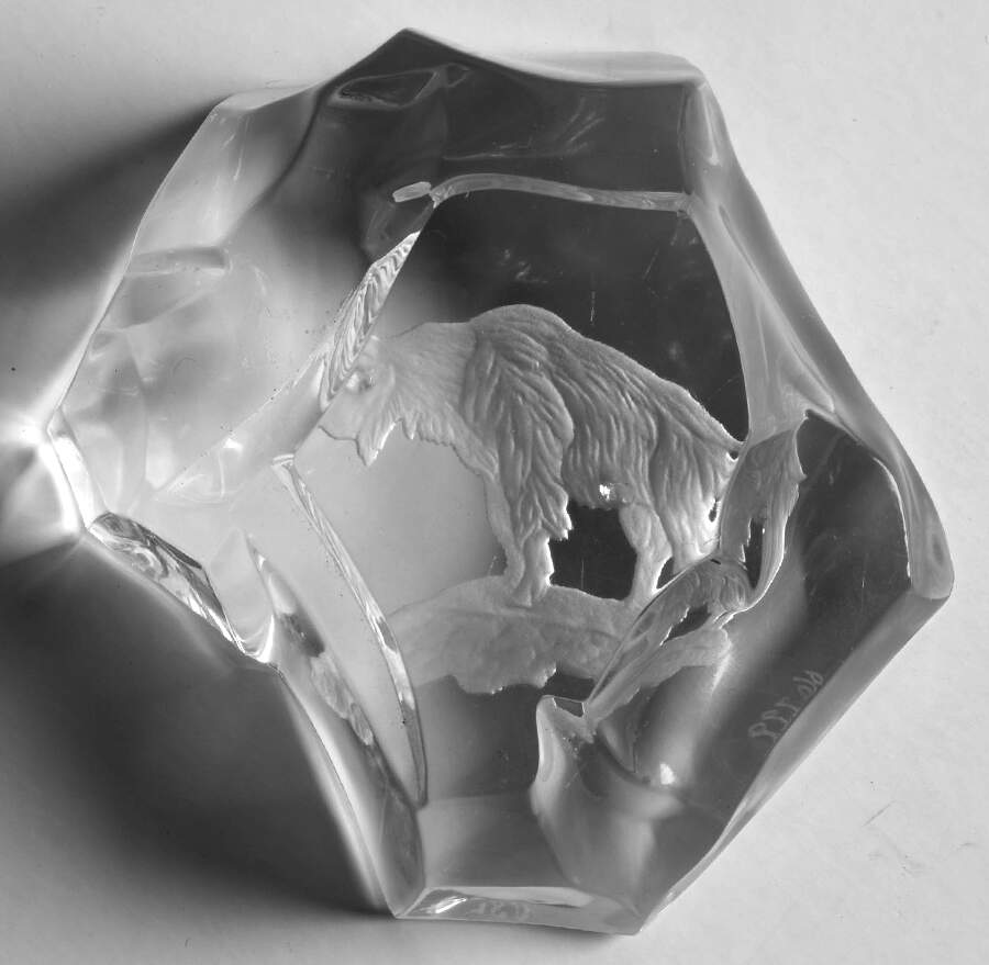 Val St Lambert Paperweight Mountain Goat Iceberg - No Box by Val St Lambert-1