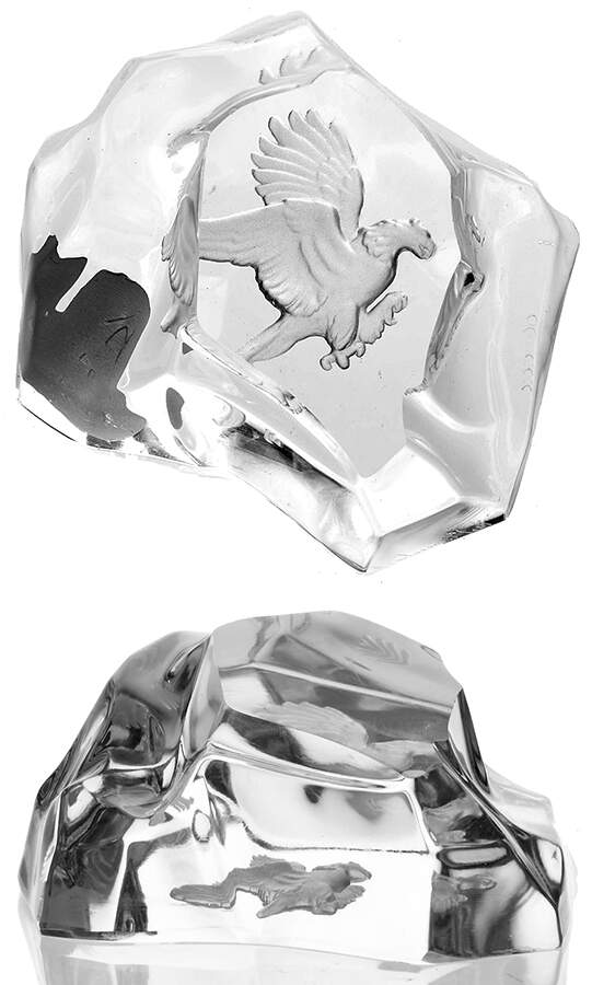 Val St Lambert Paperweight Eagle Iceberg - No Box by Val St Lambert-1