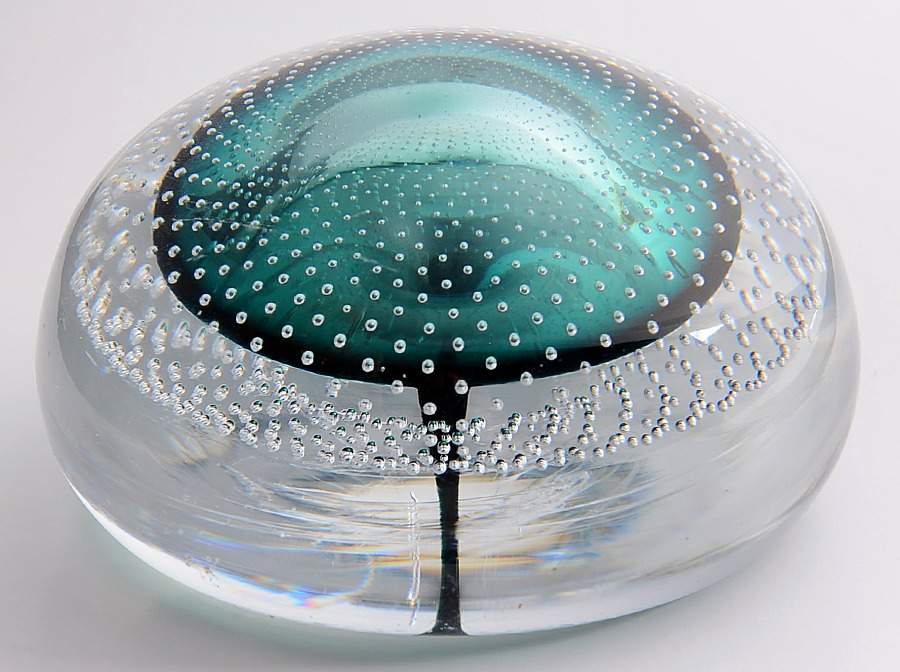 Val St Lambert Paperweight Green Tree - With Box 53 by Val St Lambert-1