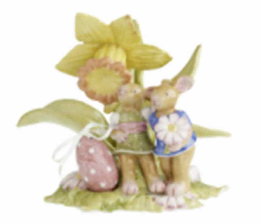 Bunny Family Bunny Chiildren With Daffodil - No Box by Villeroy & Boch-1