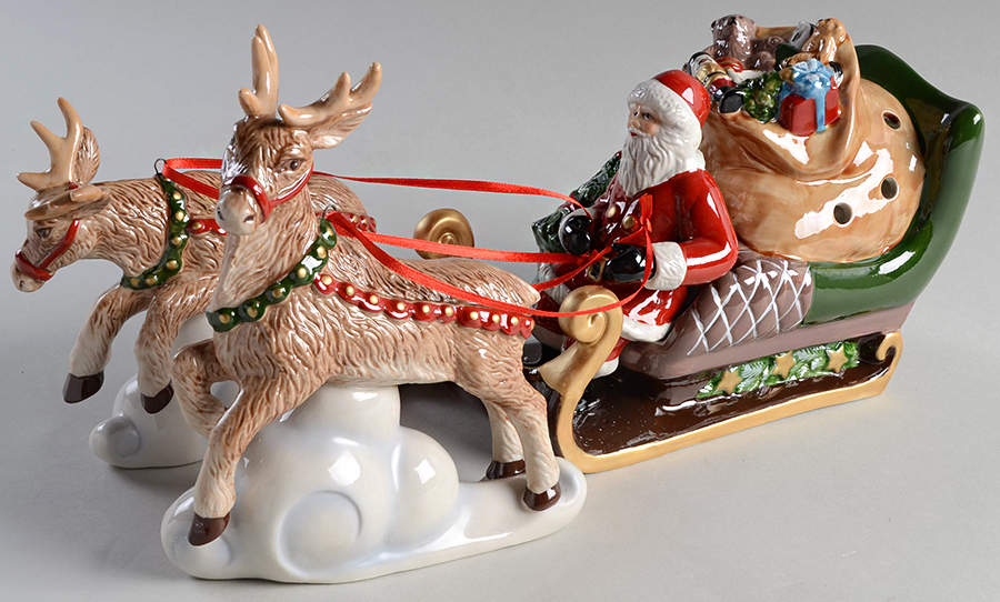 Christmas Toys Santa On Sleigh With Reindeer - Boxed by Villeroy & Boch-1