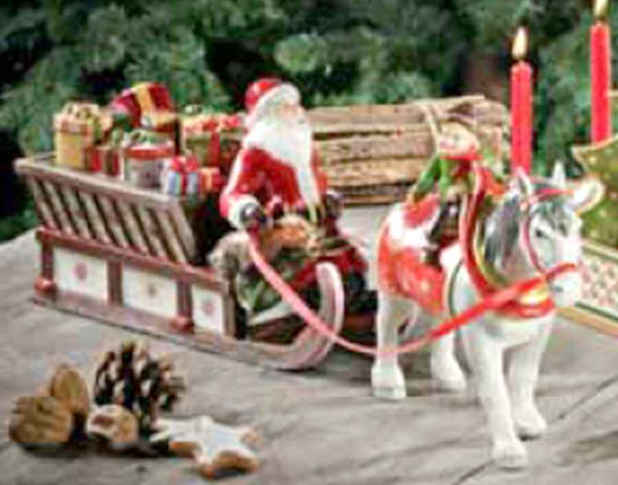 Christmas Toys Santa With Sleigh - No Box by Villeroy & Boch-1