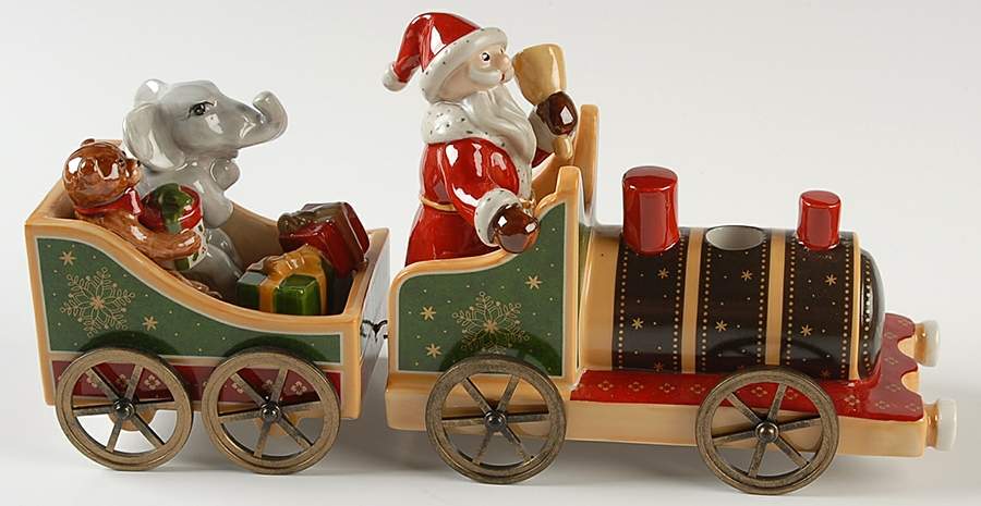 Nostalgic Dreams Santa On Train W/ Caboose - No Box by Villeroy & Boch-1