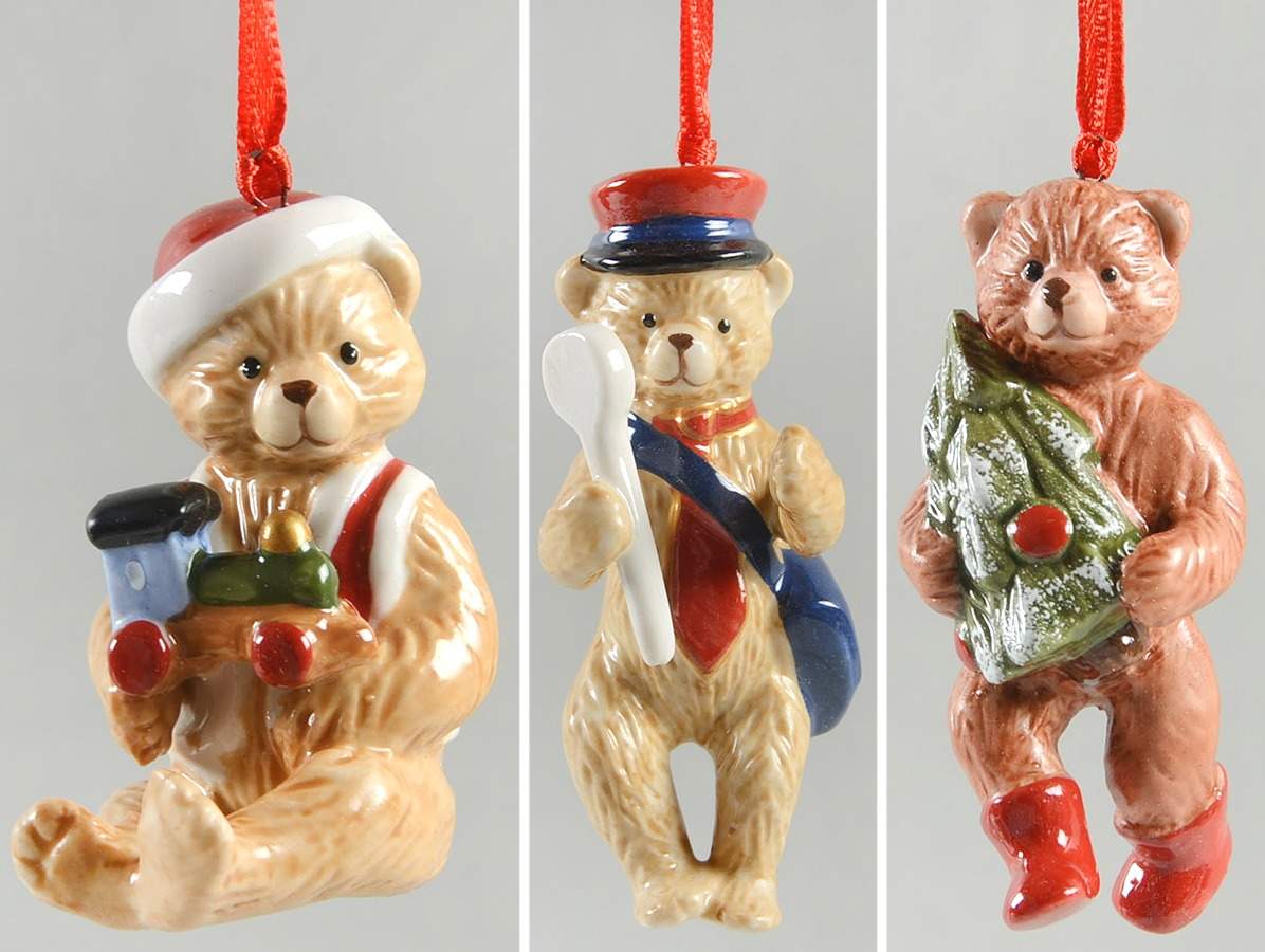 Nostalgic Ornaments Teddy Ornaments S/3 - No Box by Villeroy & Boch-1