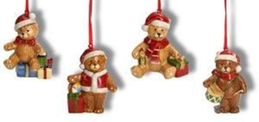 Nostalgic Ornaments Teddy Bear Ornaments-S/4 - Boxed by Villeroy & Boch-1