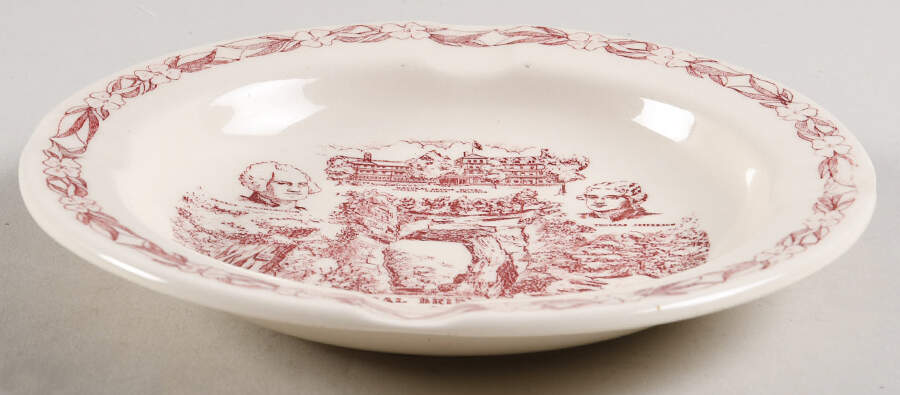 Parks Plates Natural Bridge Virginia - No Box-Virginia Motif 2-Red by Vernon Kilns-1