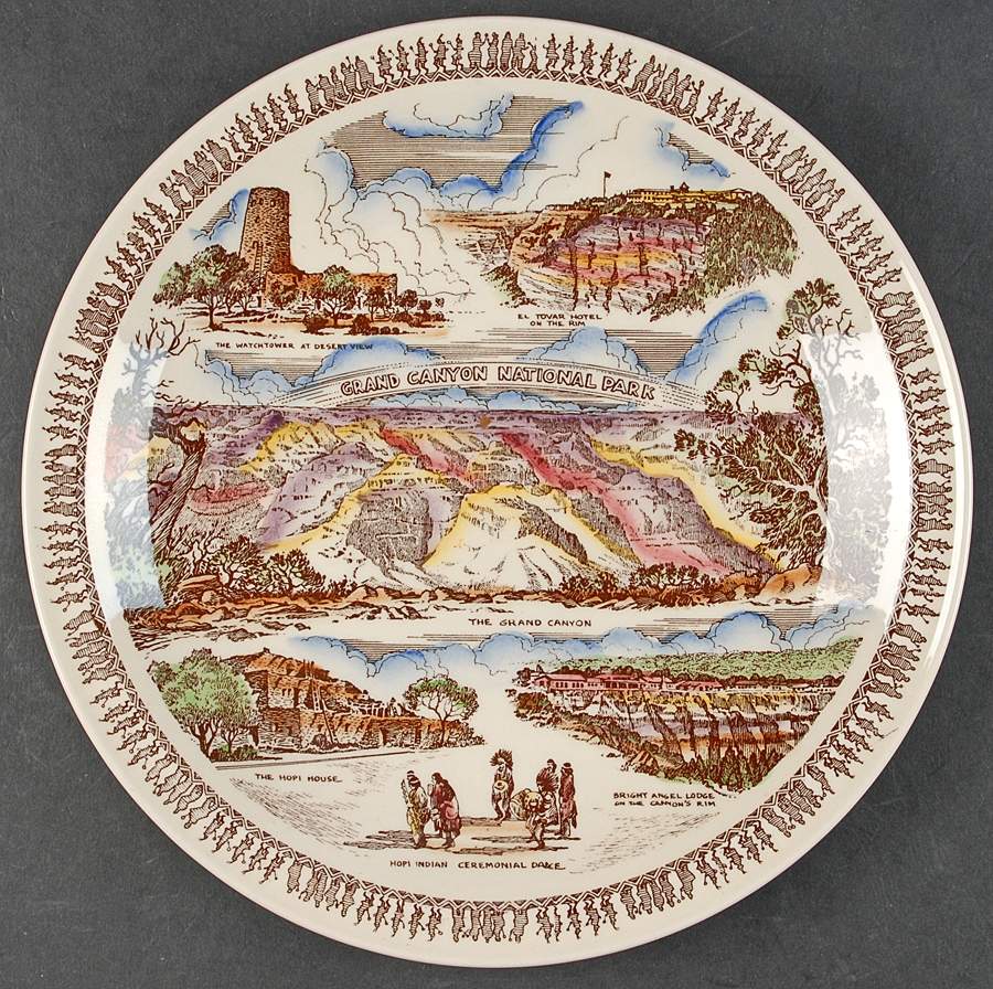 Parks Plates Grand Canyon National Park - No Box-Arizona Motif 1 Multi by Vernon Kilns-1