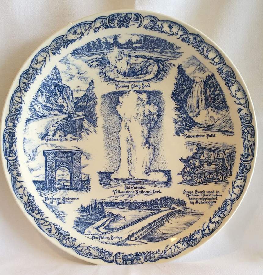 Parks Plates Yellowstone National Park - No Box by Vernon Kilns-1