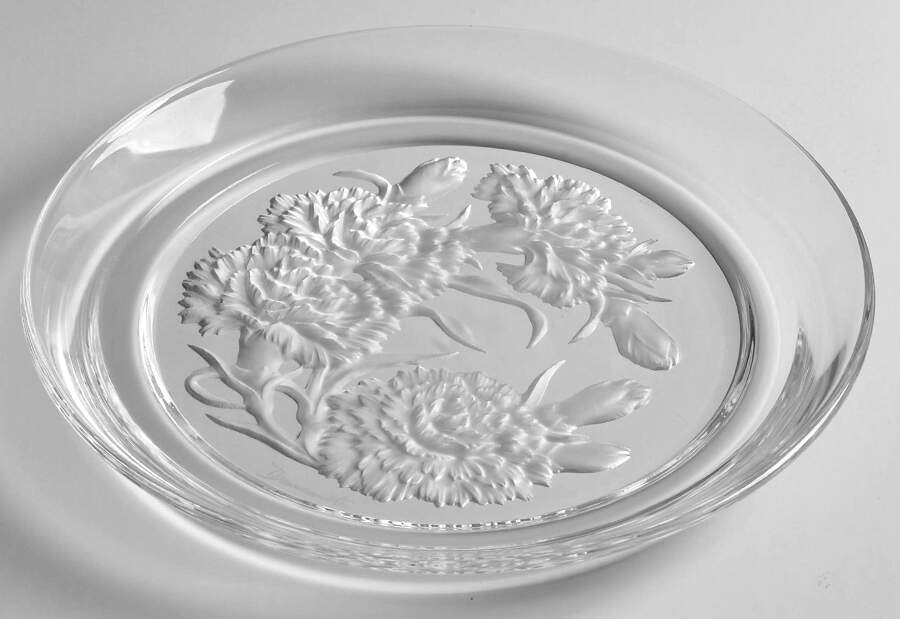 Vinardi Crystal Flower Plates Carnation - No Box by Vinardi-1
