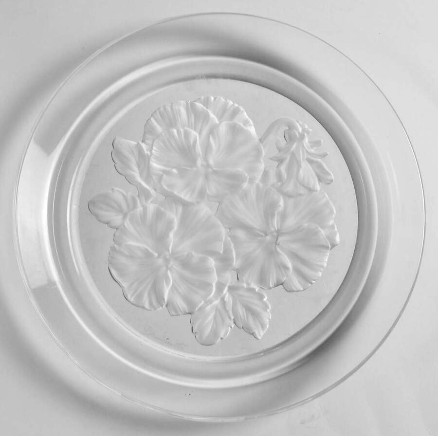 Vinardi Crystal Flower Plates Pansy - No Box by Vinardi-1