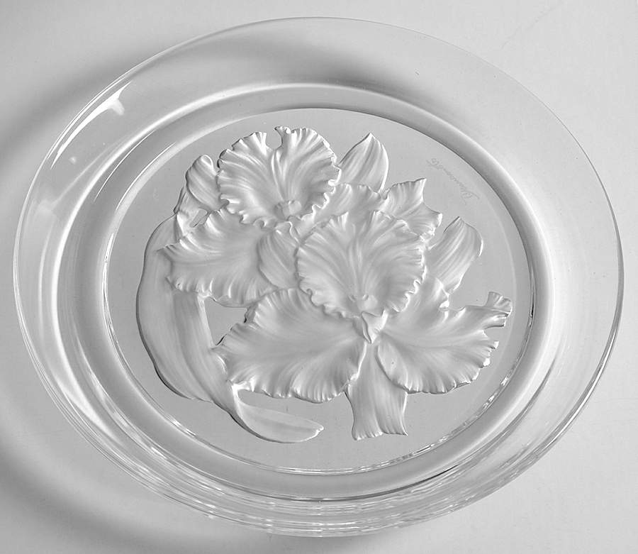 Vinardi Crystal Flower Plates Orchid - No Box by Vinardi-1