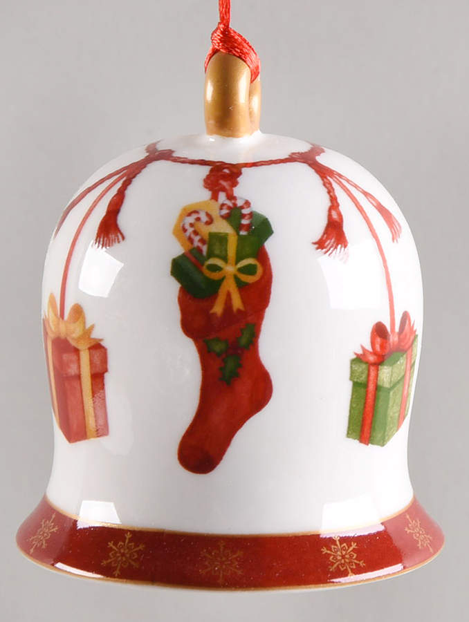 Annual Christmas Bell Ornament Stocking - Present - With Box Bx2019 by Villeroy & Boch-1