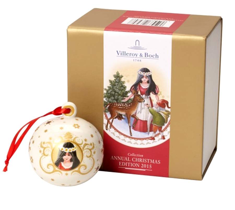 Annual Christmas Ball Ornament Snow White - No Box Nb2015 by Villeroy & Boch-1