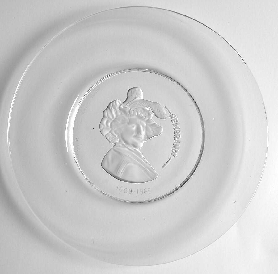 Rembrandt 300th Anniversary Rembrandt-1669-1969-Plate - No Box by Val St Lambert-1