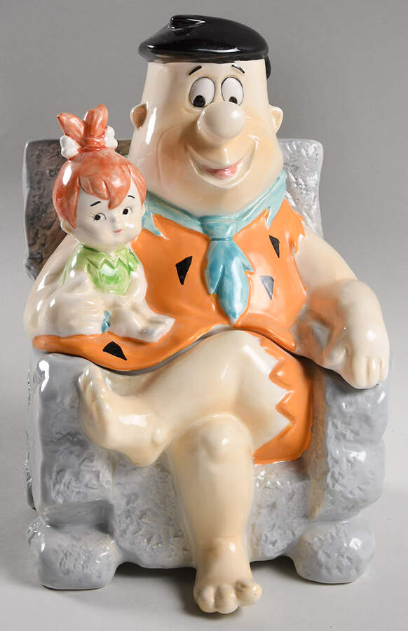 Cookie Jars Fred & Pebbles - No Box by Vandor-1