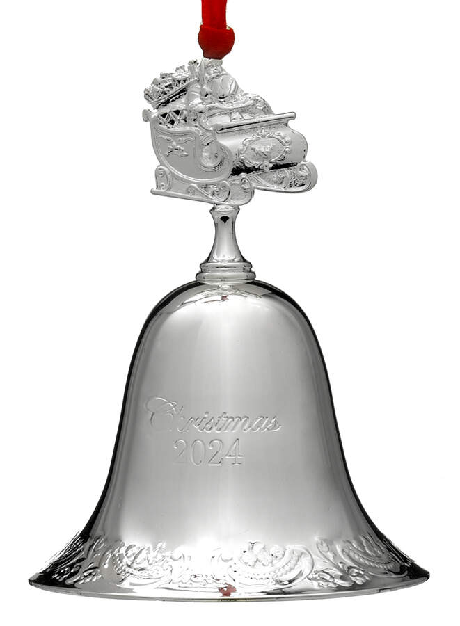 Grande Baroque Bell 2024 Bell - Santa In Sleigh - Boxed by Wallace Silver-1