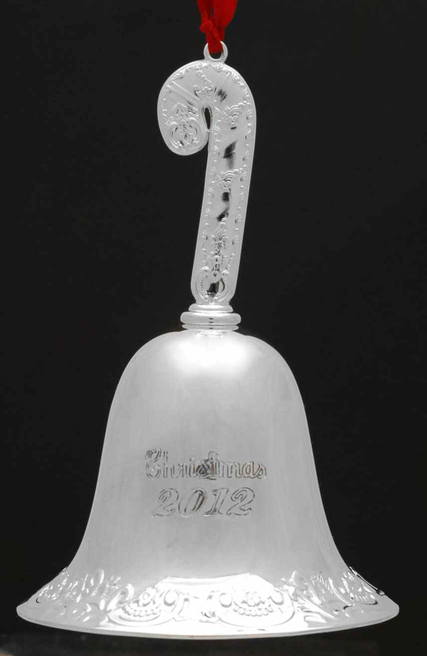 Grande Baroque Bell 2012 Bell-Candy Cane - No Box by Wallace Silver-1