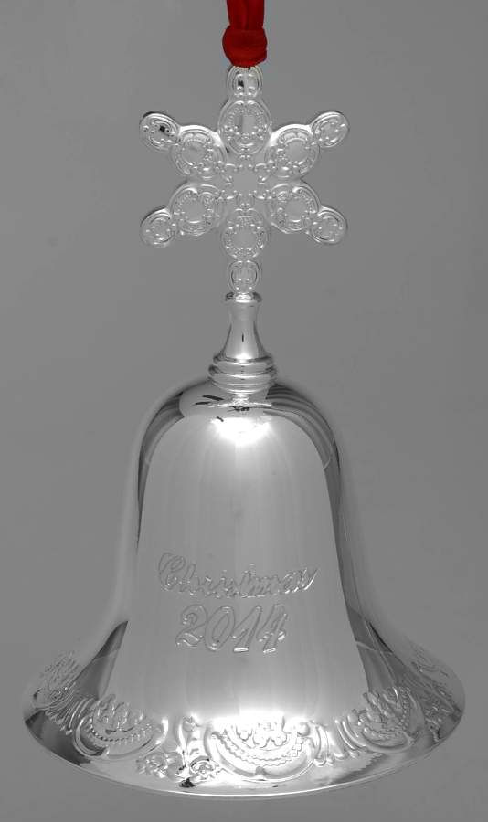 Grande Baroque Bell 2014 Bell-Snowflake - Boxed by Wallace Silver-1