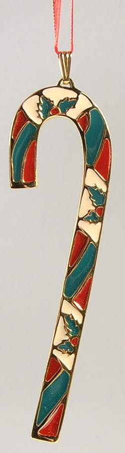 Candy Cane-Ornament Wintergreen - No Box by Wallace Silver-1